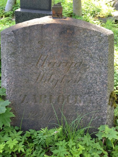 Nagrobek Marii Zabłockiej,  cmentarz Na Rossie w Wilnie, stan z 2014 r.