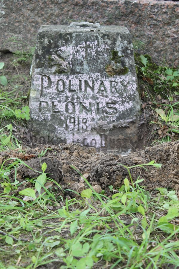 Tombstone of Polinar Płonis, Ross Cemetery in Vilnius, as of 2013