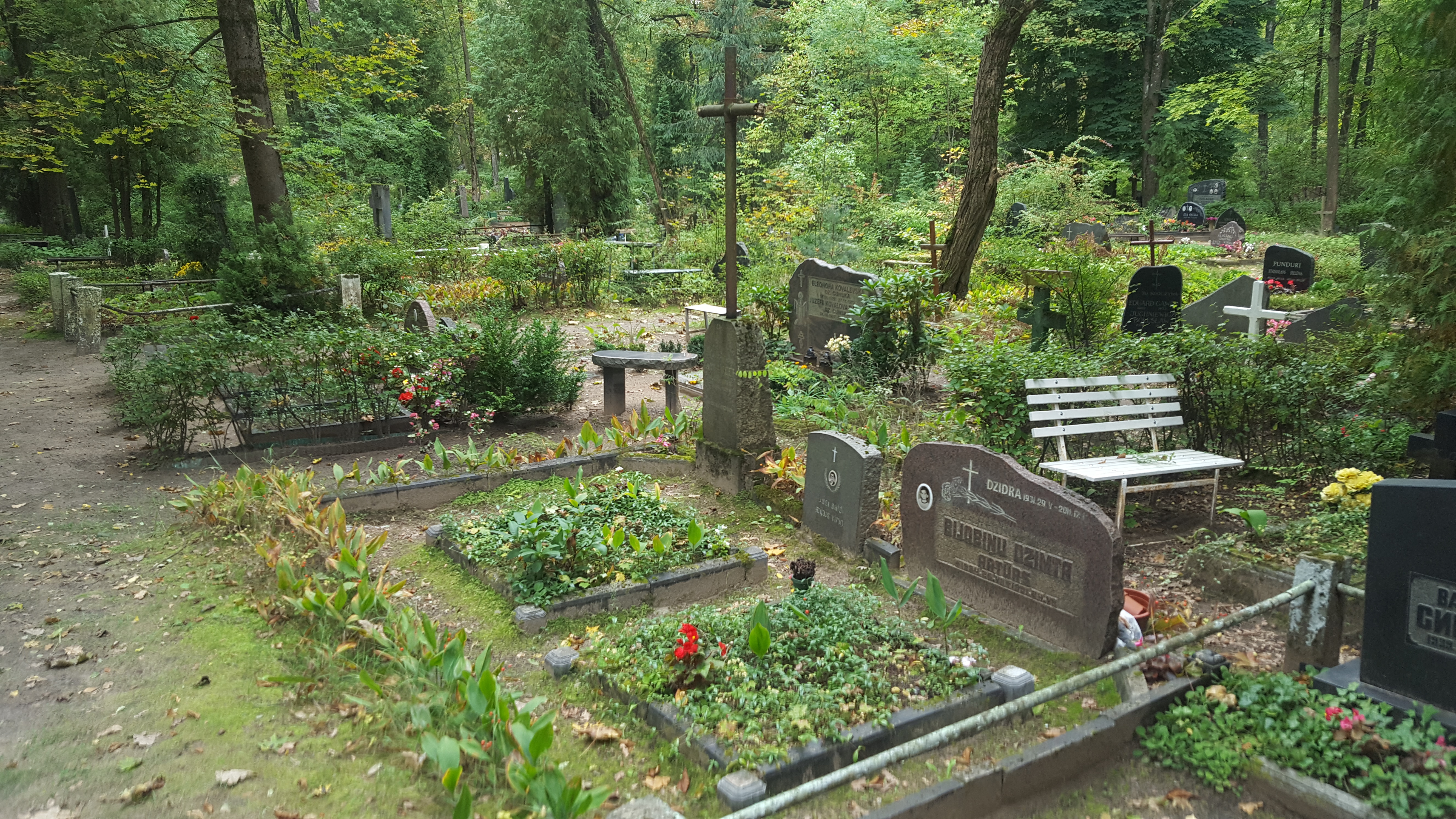 Tombstone of Anna Ocet, St Michael's cemetery in Riga, as of 2021.