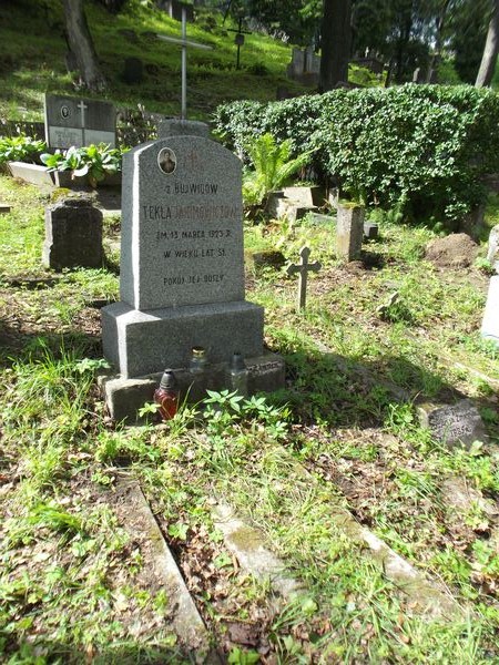 Nagrobek Tekli Jakimowicz z cmentarza na Rossie w Wilnie, stan z 2012 r.