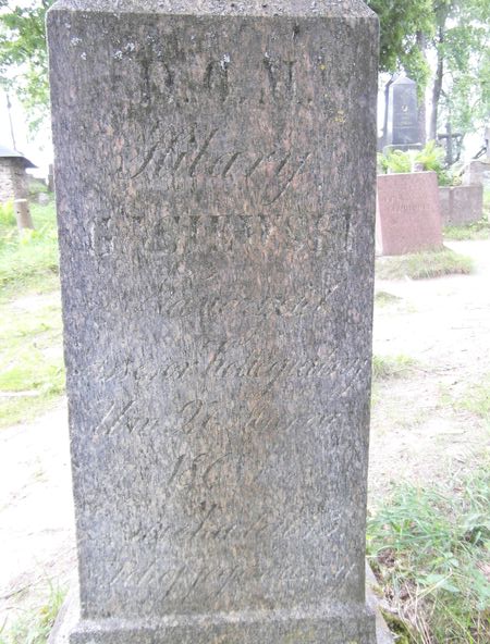 Tombstone of Hilary Gasiewski, Na Rossie cemetery in Vilnius, as of 2013