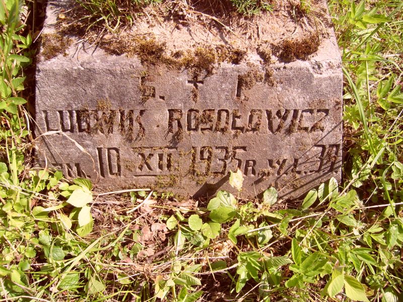 Nagrobek Ludwika Rosołowicza, cmentarz na Rossie w Wilnie, stan na 2013 r.