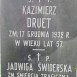 Fotografia przedstawiająca Tombstone of Kazimierz Druet and Jadwiga Świderska