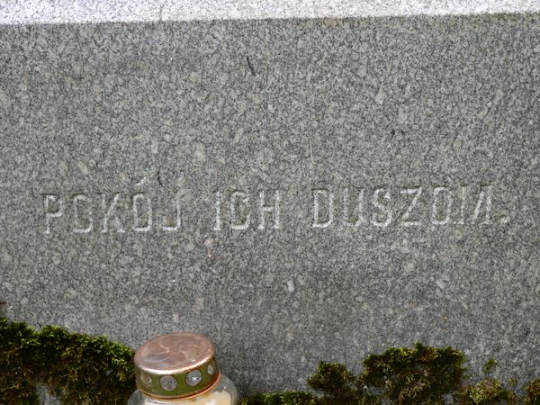 Fragment of the tombstone of Casimir and Valeria Druets, Na Rossie cemetery in Vilnius, as of 2013.