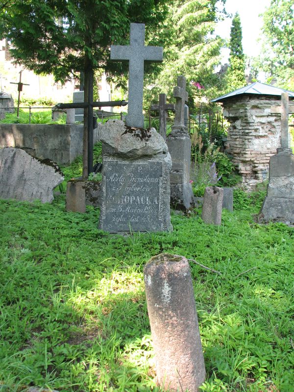 Tombstone of Adela Konopacka, Ross cemetery, as of 2013