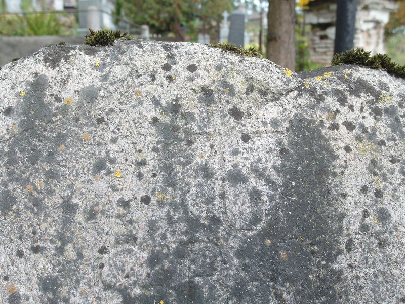 Fragment nagrobka Antoniego Kangera, cmentarz na Rossie, stan z 2013 roku
