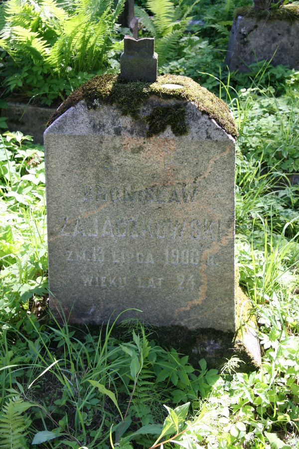 Tombstone of Bolesław Zajączkowski from the Ross Cemetery in Vilnius, as of 2013.