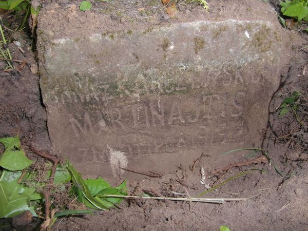 Inscription on the gravestone of Anna Martinajtis, Na Rossie cemetery in Vilnius, as of 2013