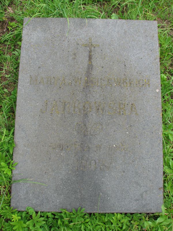 Tombstone of Maria Jarkowska, Ross cemetery, state of 2013