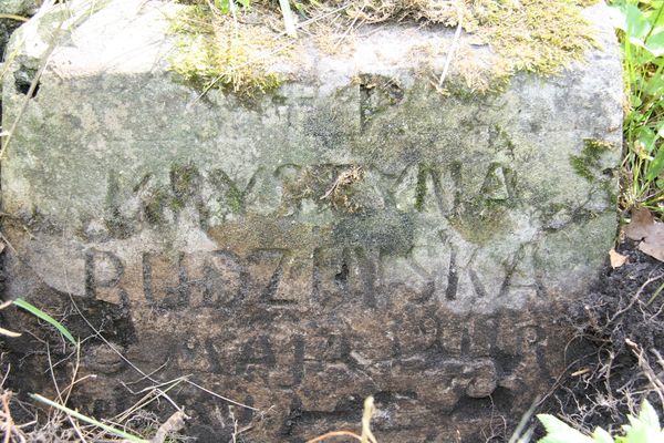 Fragment of Krystyna Budzinska's gravestone from the Ross Cemetery in Vilnius, as of 2013.