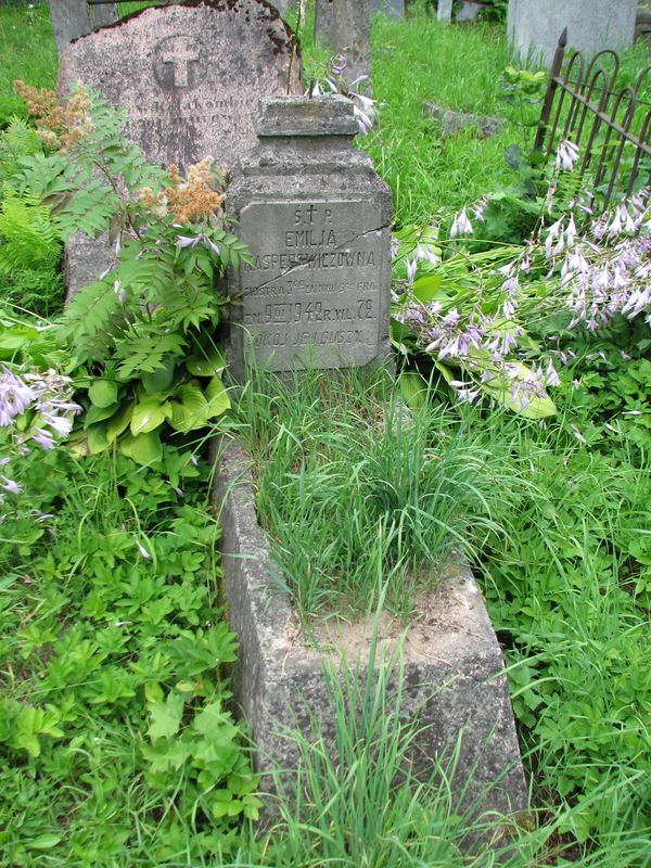 Tombstone of Emilia Kasperowicz, Ross cemetery, as of 2013