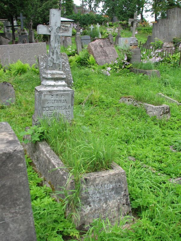 Tombstone of Stefania Dziczkowska, Ross cemetery, as of 2013