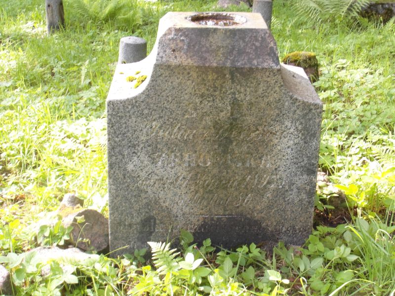Tombstone of Julia Żeromska, Rossa cemetery in Vilnius, as of 2014