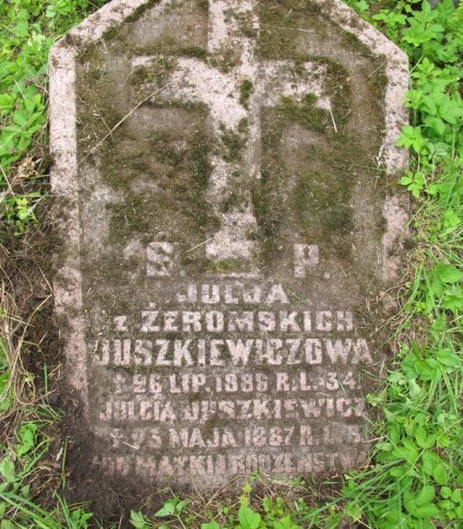 Nagrobek Julii i Julii Juszkiewicz, cmentarz na Rossie w Wilnie, stan z 2014
