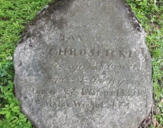 Nagrobek Jana Chrościckiego, cmentarz na Rossie w Wilnie, stan z 2013