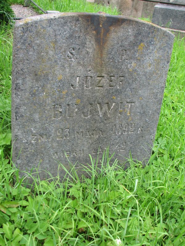 Tombstone of Jozef Bujwit, Ross cemetery, as of 2013