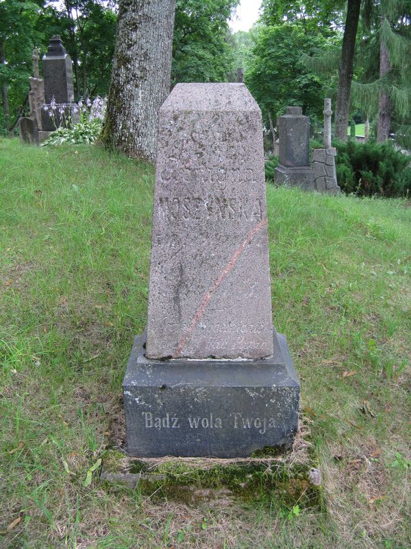 Tombstone of Benigna Moszyńska, Ross cemetery in Vilnius, as of 2013.