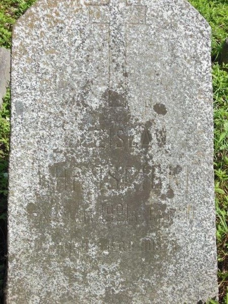 Fragment of Zdzisław Chrościcki's tombstone, Ross cemetery, state from 2013