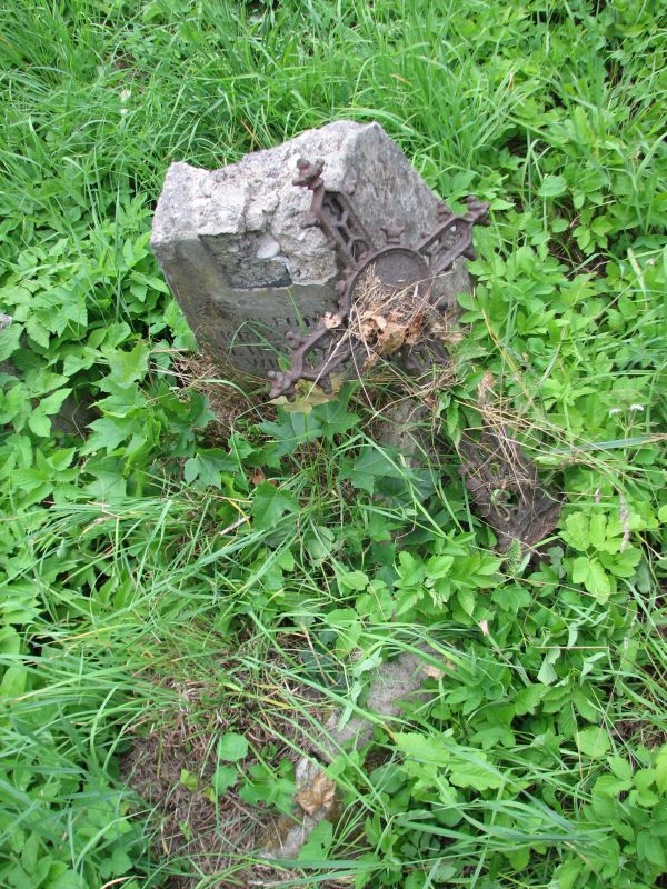 Fragment of Alfons Krasowski's tombstone, Ross cemetery, as of 2013