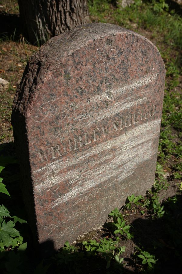 Tombstone of Ludwik Wróblewski, Na Rossie cemetery in Vilnius, as of 2013