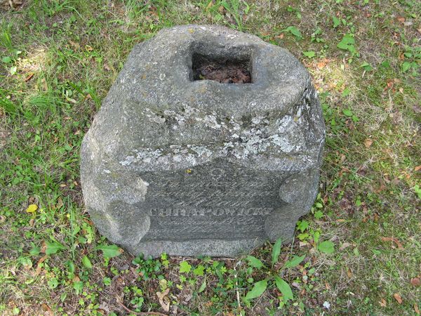 Tombstone of Adam Khrapowicki, Ross cemetery in Vilnius, as of 2013.