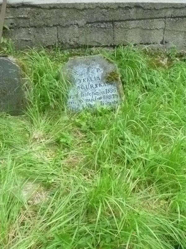 Tombstone of Tekla Zagurska, Ross cemetery, as of 2013