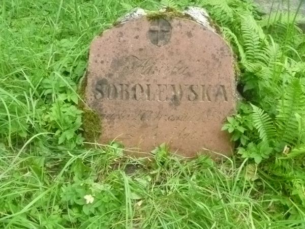 Tombstone of Aniela and Kazimierz Sobolewski, Ross cemetery, as of 2013
