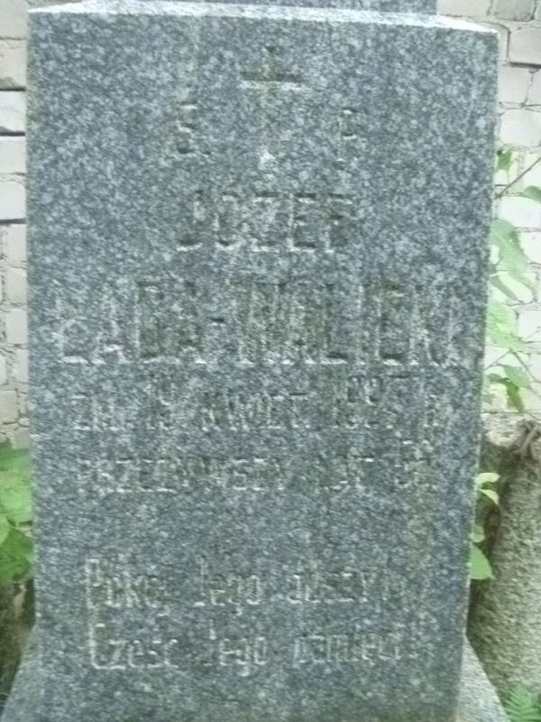 Fragment of Józef Łada-Walicki's tombstone, Ross cemetery, as of 2013