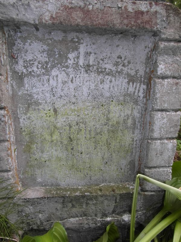 Inskrypcja nagrobka Kazimierza Szinkiewicza, cmentarz Na Rossie w Wilnie, stan z 2013