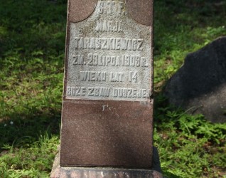 Nagrobek Marii Taraszkiewicz, cmentarz Na Rossie w Wilnie, stan z 2013