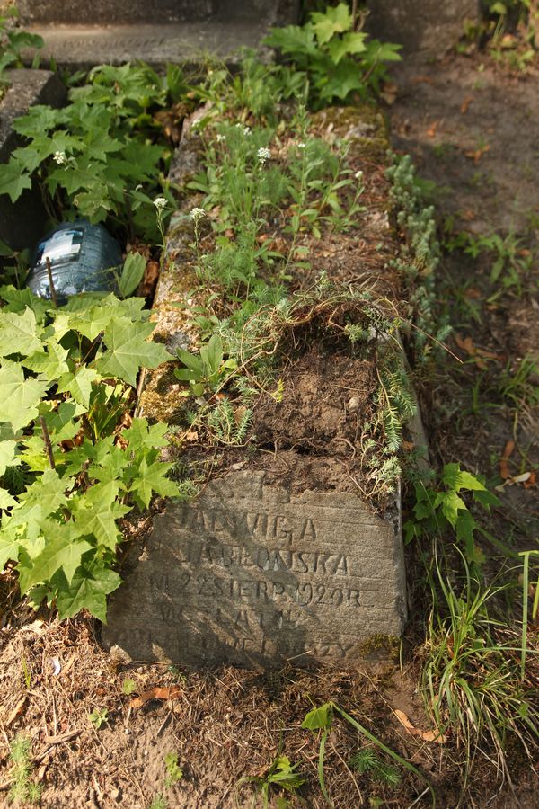 Tombstone of Maria Romankiewicz, Na Rossie cemetery in Vilnius, as of 2013