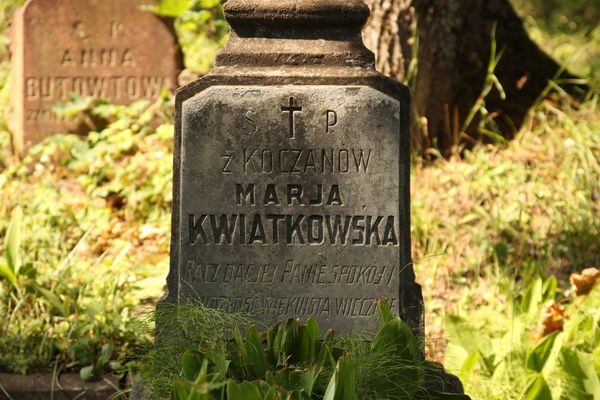 Tombstone of Maria Kwiatkowska, Na Rossie cemetery in Vilnius, as of 2013