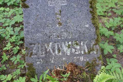 Fragment of the tombstone of Helena Zhukowska, Na Rossie cemetery in Vilnius, as of 2013