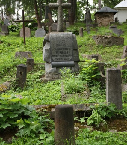 Nagrobek Józefa i Karoliny Rusieckich, cmentarz Na Rossie w Wilnie, stan z 2013