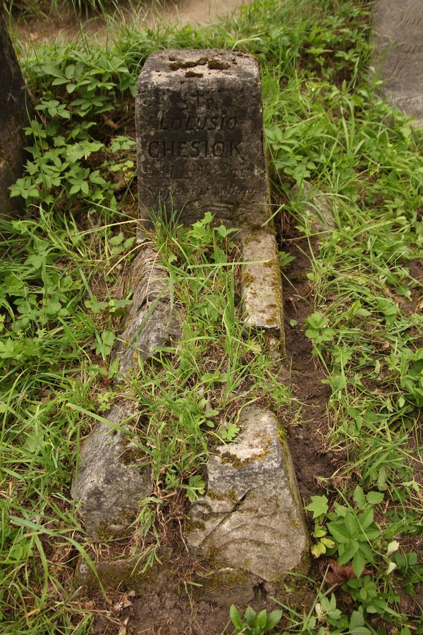 Tombstone of Karol Chesiok, Na Rossie cemetery in Vilnius, as of 2013