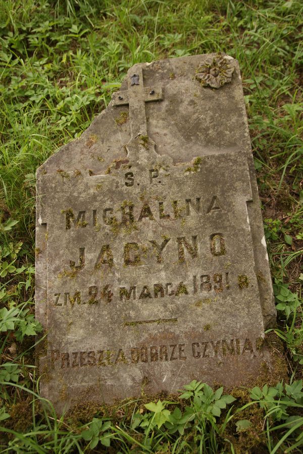 Tombstone of Michalina Jacyno, Na Rossie cemetery in Vilnius, as of 2013