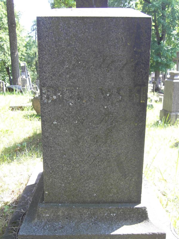 Fragment of a tombstone of the Bielawski family, Ross Cemetery in Vilnius, as of 2013.