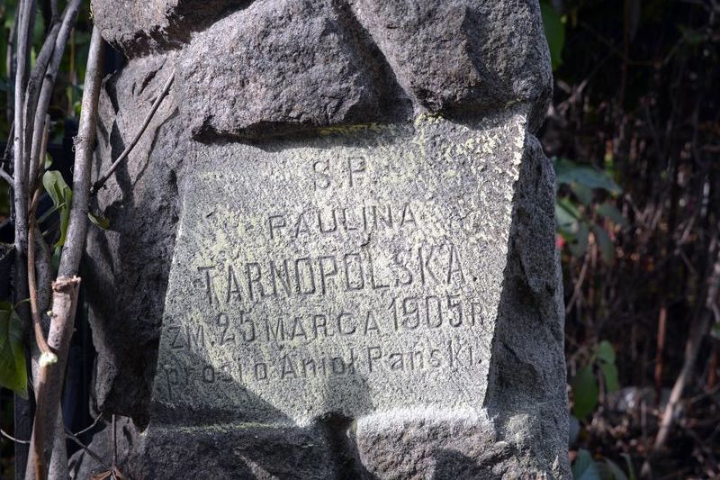 Napis z nagrobka Pauliny Tarnopolskiej