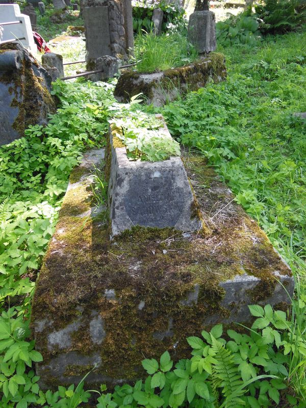 Tombstone of Aniela Sadowska, Na Rossie cemetery in Vilnius, as of 2013.