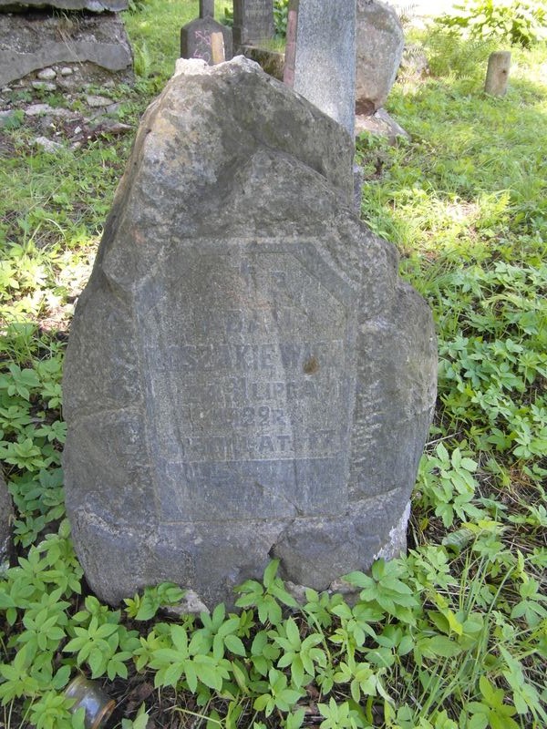 Tombstone of Adam Loszakiewicz, Ross Cemetery in Vilnius, state 2014