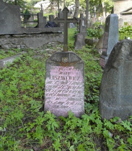 Nagrobek Józefa Laszakiewicza, cmentarz na Rossie w Wilnie, stan z 2014