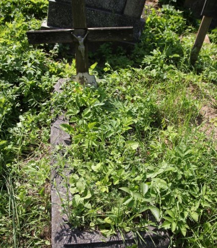 Nagrobek Nikodema Wiażela, cmentarz Na Rossie w Wilnie, stan z 2013 r.