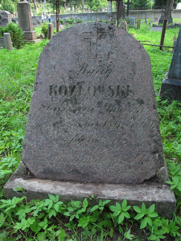 Nagrobek Antoniny i Macieja Kozłowskich, cmentarz na Rossie w Wilnie, stan z 2013