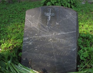 Nagrobek Anieli i Piotra Januszkiewiczów, cmentarz na Rossie w Wilnie, stan z 2013