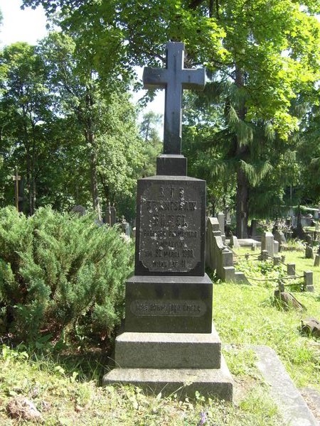 Tombstone of Stanislaw Banel, Ross cemetery in Vilnius, as of 2013.