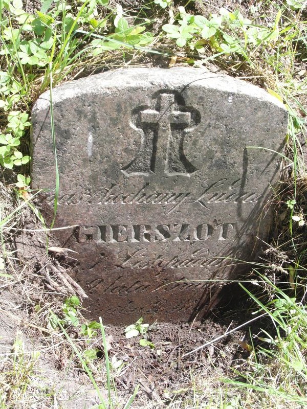 Tombstone of Ludwik Gierszot, Ross cemetery in Vilnius, state of 2014