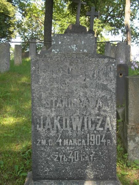 Tombstone of Stanislaw and Tekla Jakowicz, Ross cemetery in Vilnius, as of 2013.