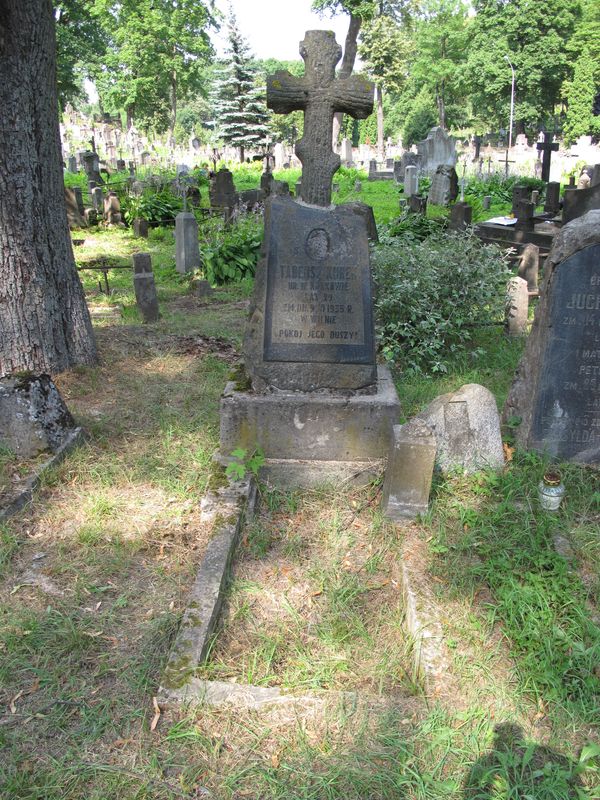 Tombstone of Tadeusz Kurek, Ross cemetery in Vilnius, state of 2013