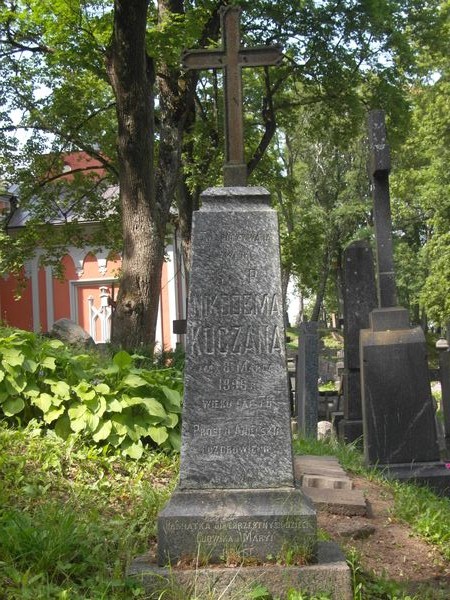 Tombstone of Nikodem Koczan, Ross cemetery in Vilnius, as of 2013.