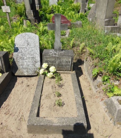 Nagrobek Wincentego Brejwy, cmentarz Na Rossie w Wilnie, stan z 2013